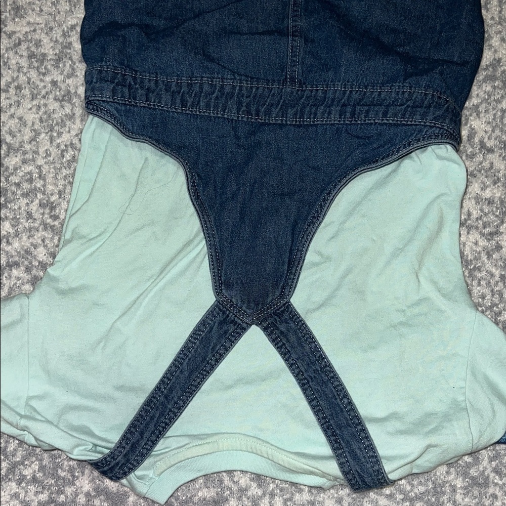 Disney Blue Denim Overalls with Lion King Patch - Picture 6 of 6